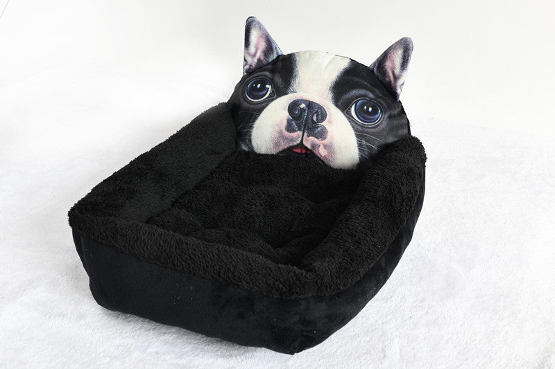 3D Cartoon Hundebett – Kuscheliges Hunde- & Katzenhaus