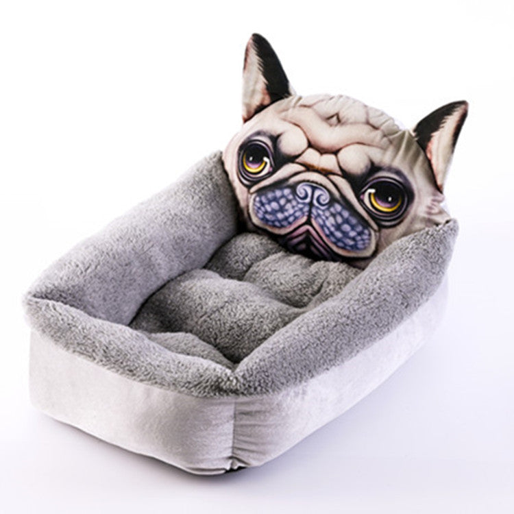 3D Cartoon Hundebett – Kuscheliges Hunde- & Katzenhaus
