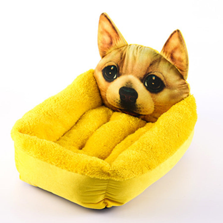 3D Cartoon Hundebett – Kuscheliges Hunde- & Katzenhaus